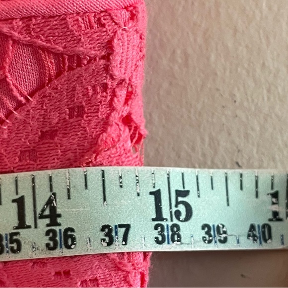 Vintage Le Château Strapless Watermelon Pink Trellis Lace Dress – Size Med GUC - Picture 14 of 15